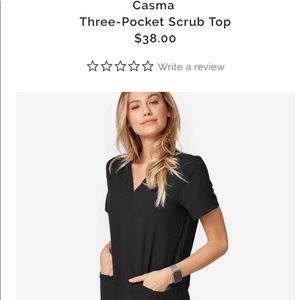 Figs Scrub set in black